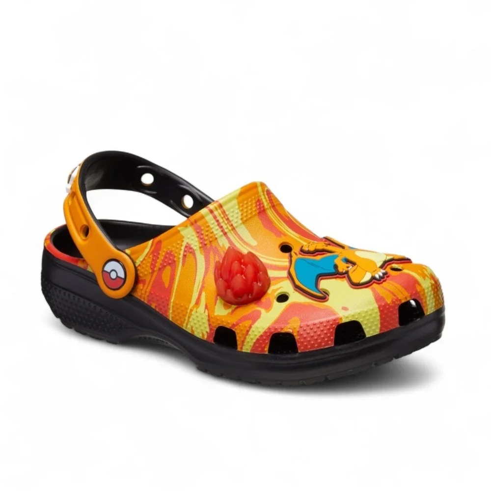 Crocs Pokemon Charizard Classic Clogs Mens 9 Womens 11 Orange‎ Black NEW in Box